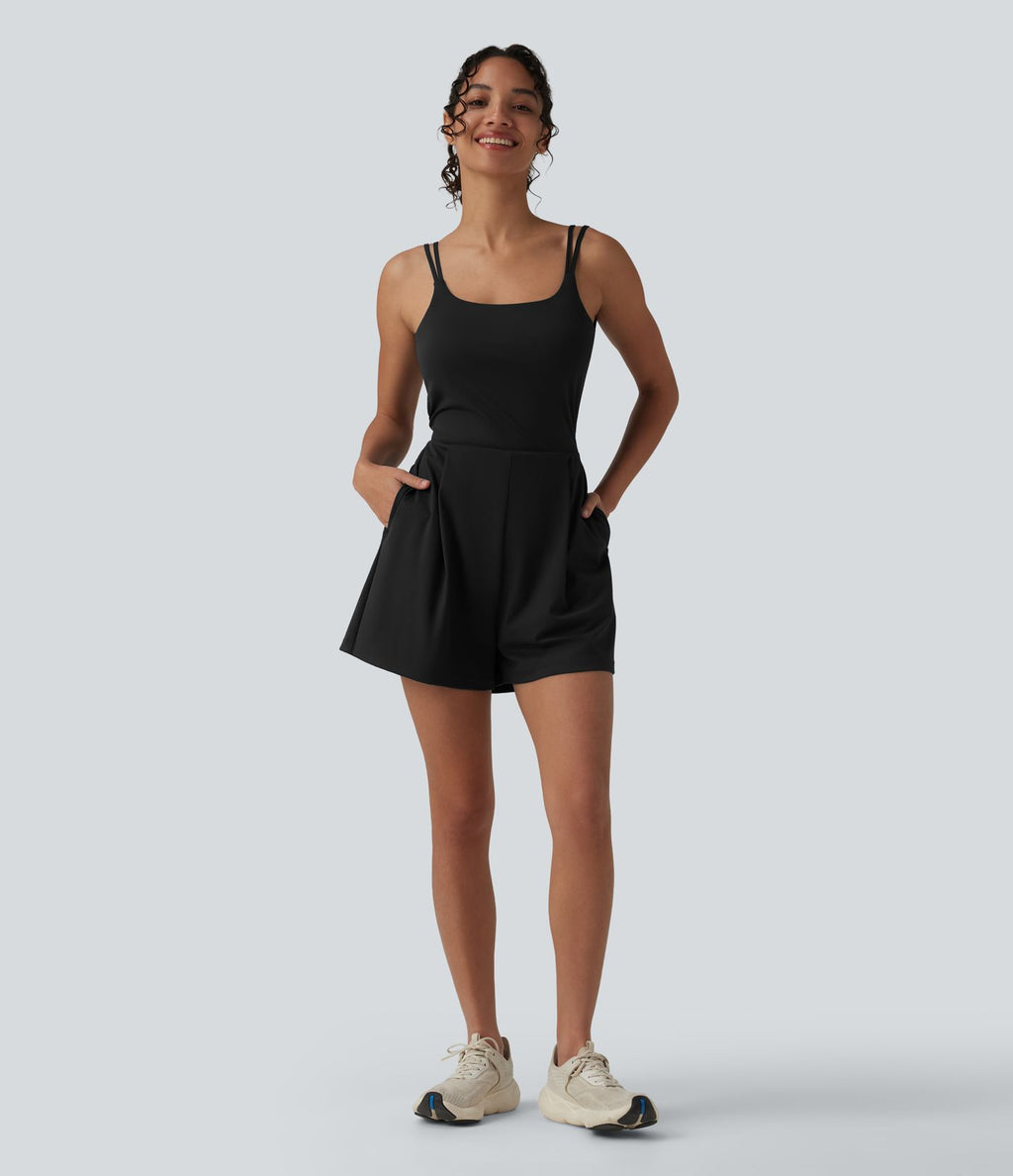 Combinaison de yoga SoftlyZero™ Airy 2-en-1 effet frais InstantCool à doubles bretelles avec brassière intégrée et poches, accès facile Easy Peasy