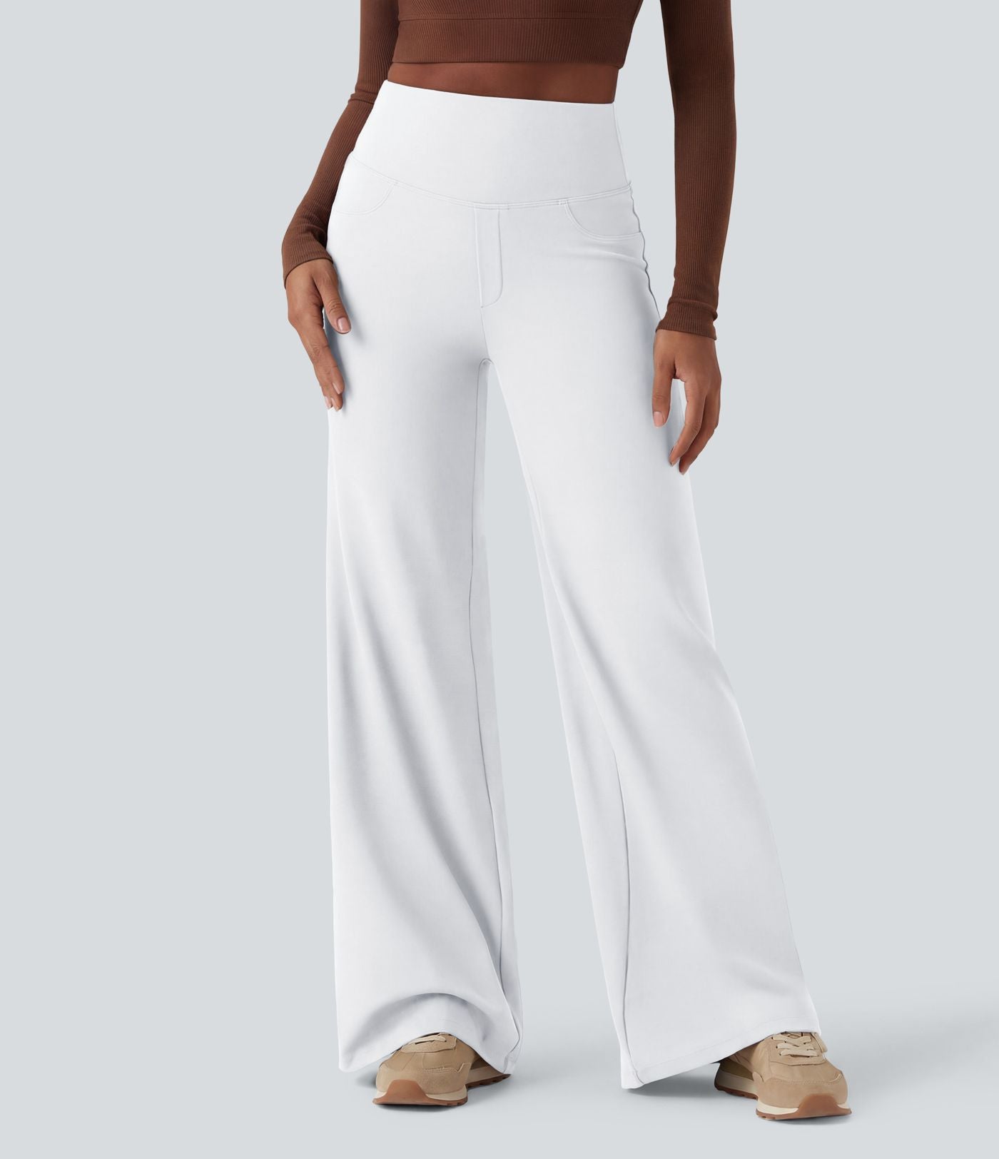 Pantalon yoga large gainant taille haute DayStretch avec poches