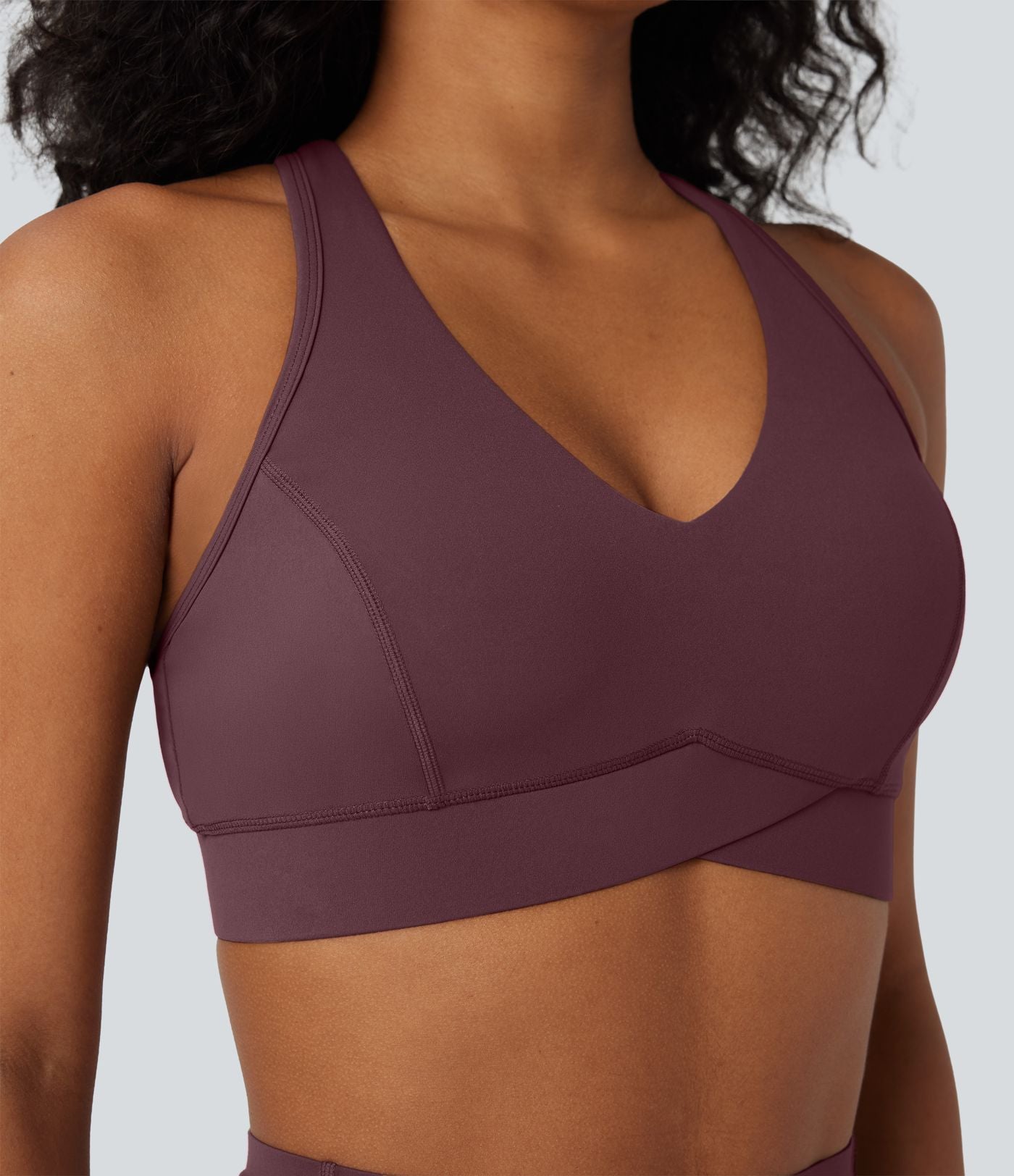 Brassière de sport entraînement Halara UltraSculpt™ soutien intermédiaire col V dos nageur bonnets A-C