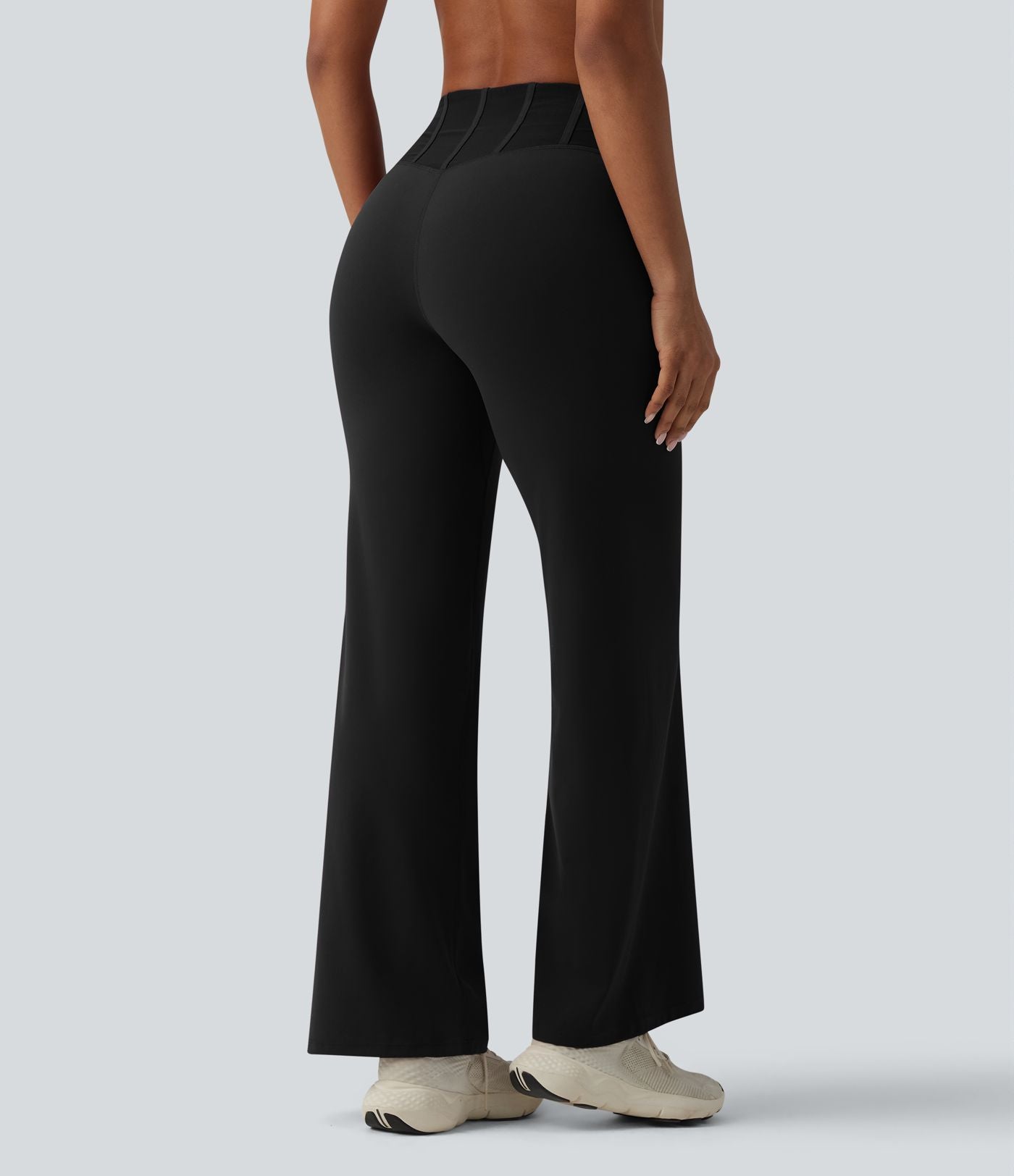 Pantalon yoga Halara UltraSculpt™ gainant coupe droite taille haute avec mesh contrastant
