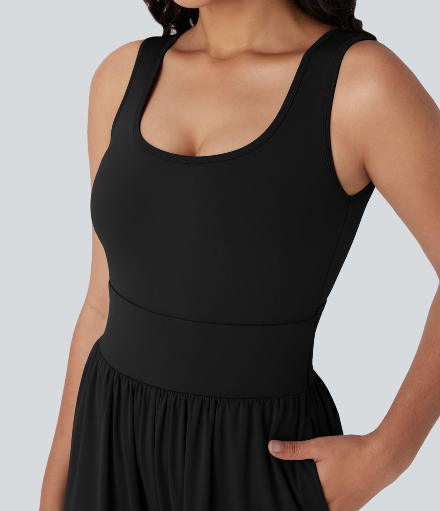Combinaison de yoga large fluide dos nu bretelles croisées Softlyzero™ Airy Cool Touch avec poches - Easy Peasy