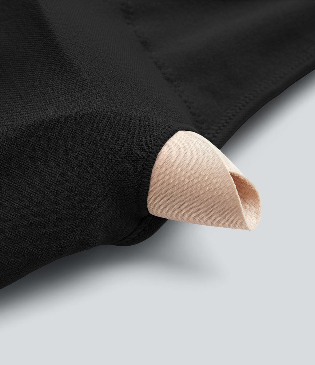 OneForm Seamless Flow Débardeur de yoga court col V avec brassière intégrée et laçage