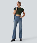 Legging denim bootcut Halara Flex™ gainant effet push-up taille haute avec poches