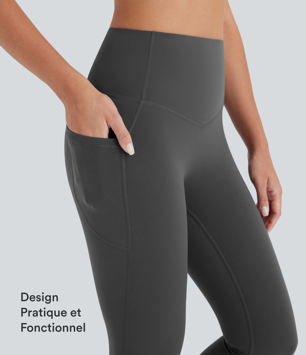 Legging corsaire d'entraînement gainant galbant taille haute avec poches Halara UltraSculpt™