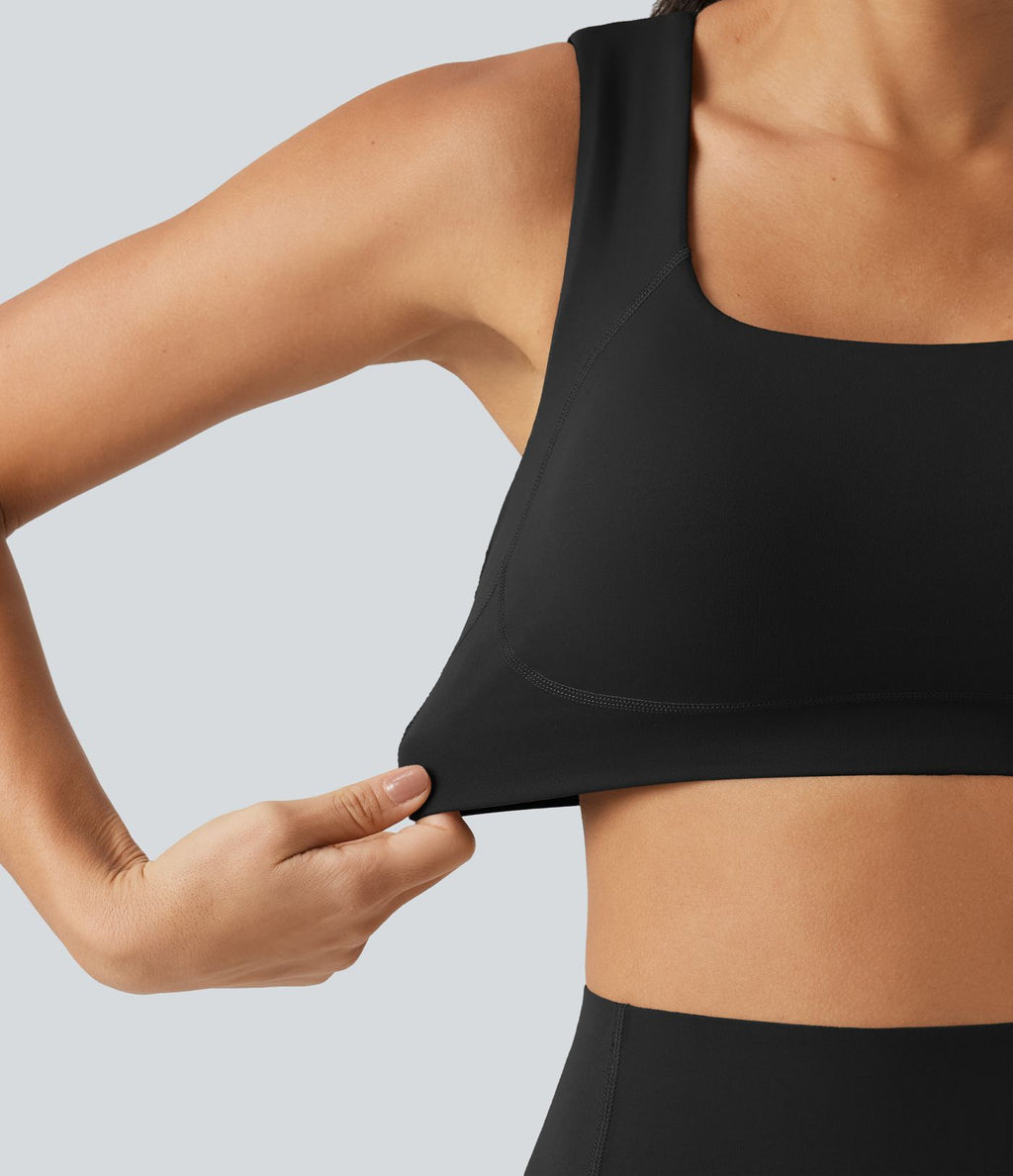 Brassière de sport d'entraînement push-up à maintien moyen UltraSculpt™ avec col U et brassière intégrée