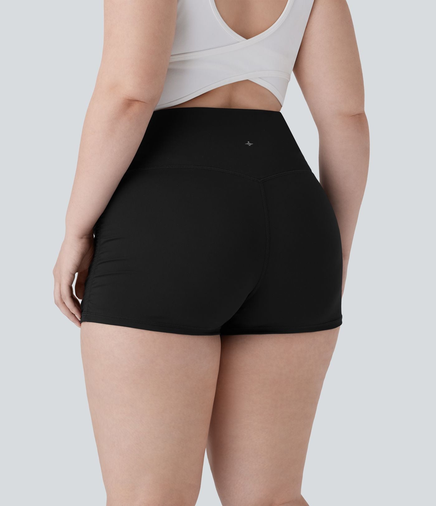 Short cycliste 6 cm de course gainant taille haute grande taille avec fronces et séchage rapide SoftlyZero™