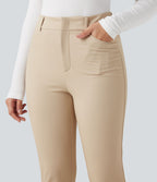 Pantalon tailleur Halara Flex™ skinny chevrons taille haute avec poches