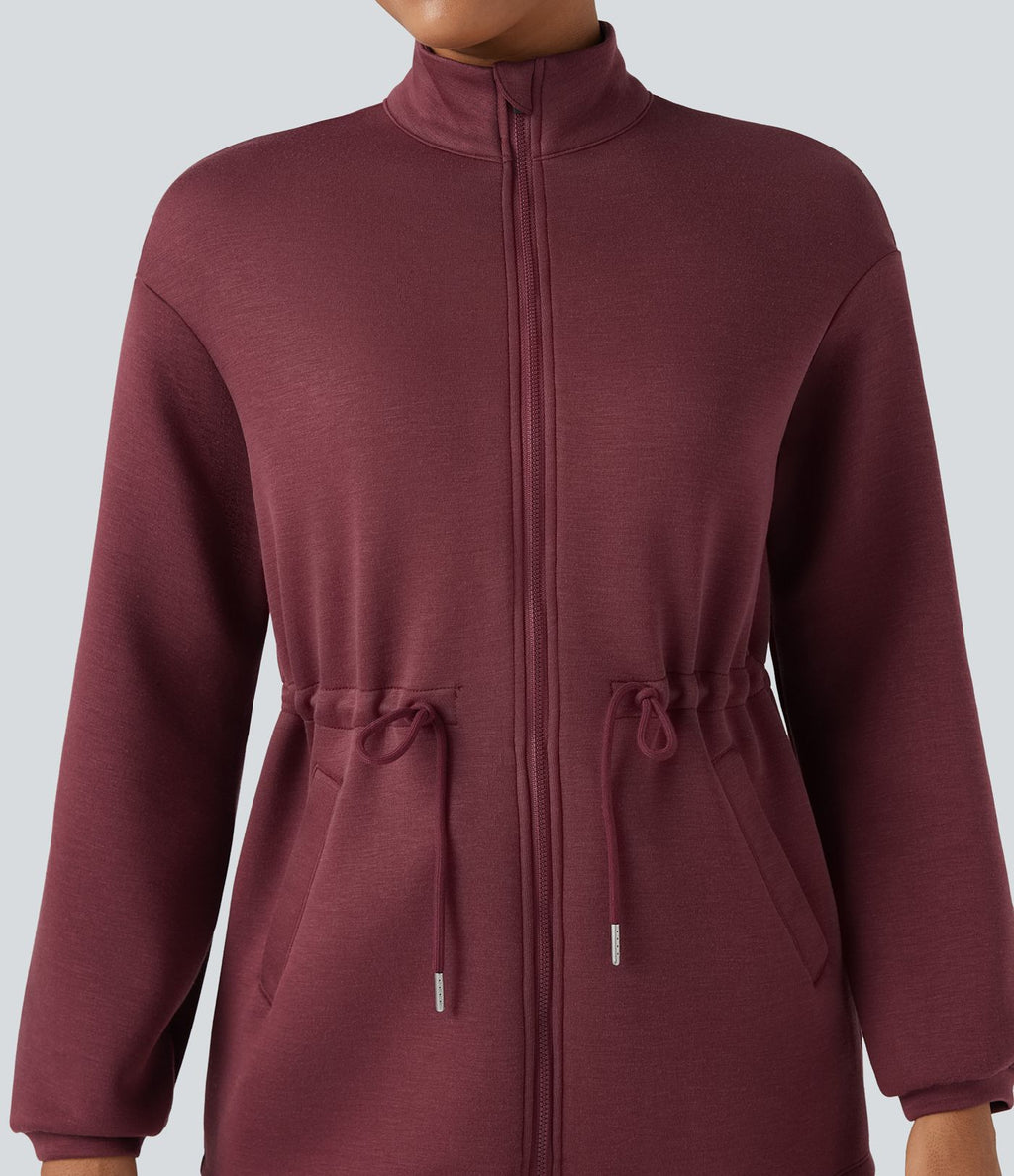 Veste décontractée SpacerTek™ col montant, manches longues avec cordon de serrage et poches