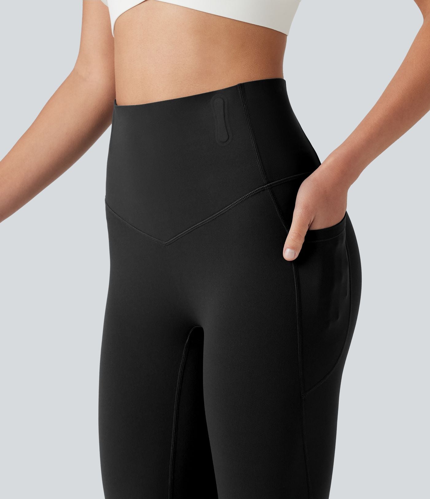 Legging corsaire de sport gainant Halara UltraSculpt™ taille haute, anti-roulis et gainant, avec poches