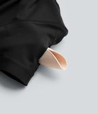 Combinaison de soirée asymétrique sans manches, ceinturée, avec soutien-gorge intégré et poches - Easy Peazy