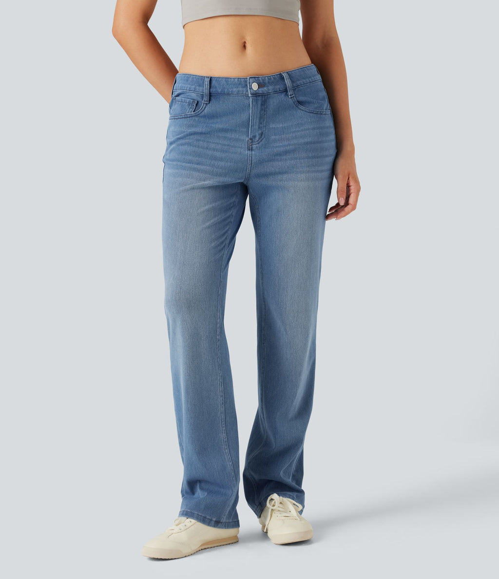 Jean ajusté Halara Flex™ taille basse avec poches