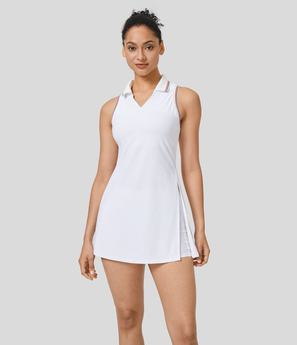 Robe de Golf Sport Mini Cool Touch à Col en Deux Parties avec Poches - Golf Tee Poche