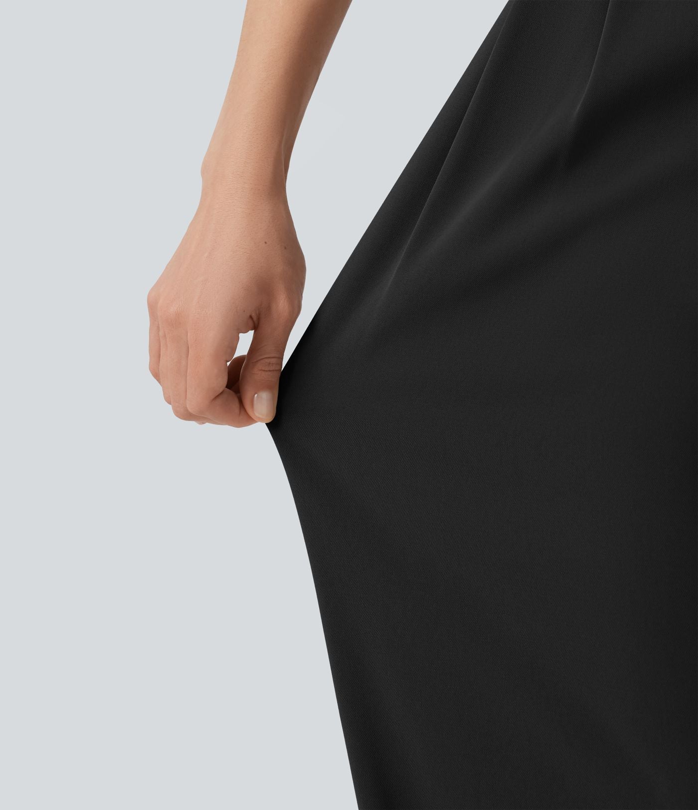 Pantalon tailleur Halara Flex™ à taille mi-haute, coupe droite et froncée, avec poches