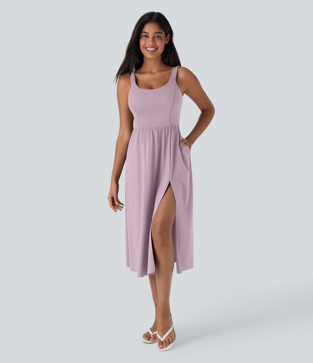 Robe décontractée mi-longue SoftlyZero™ Airy avec coques et effet frais InstantCool avec poches, bonnets E-G