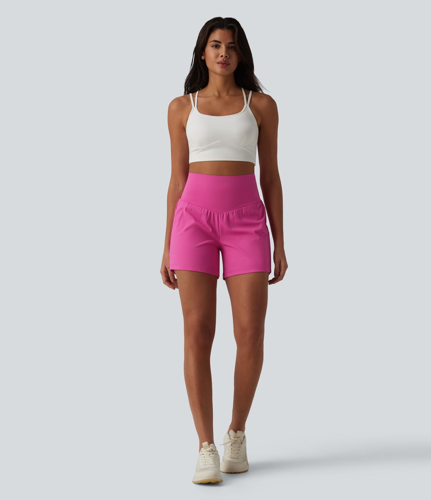 Short de yoga SoftlyZero™ Airy 2-en-1 gainant taille très haute à effet frais InstantCool avec poches, 12,5 cm