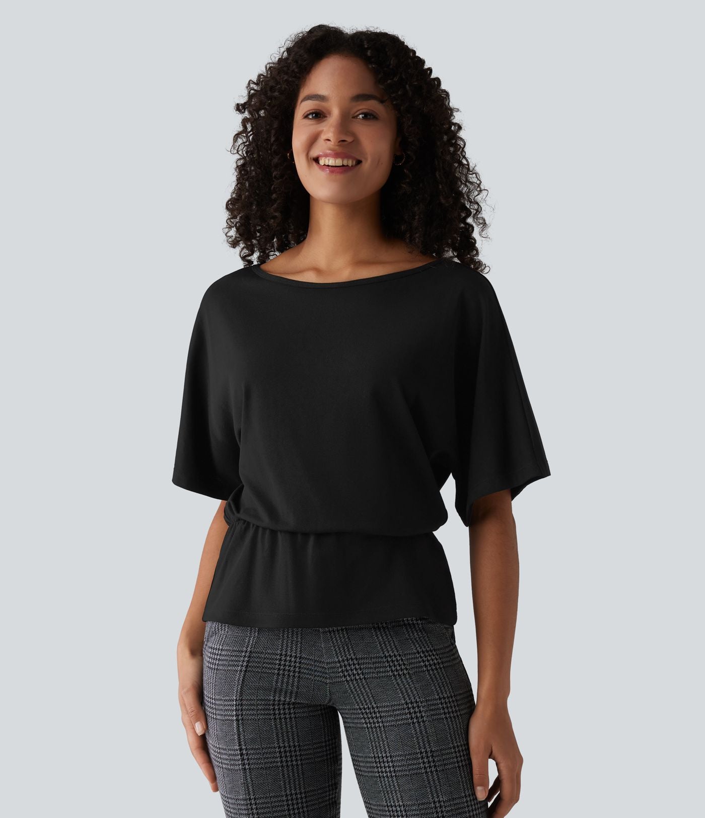 T-shirt de travail col bateau demi-manches