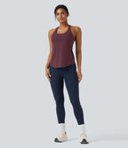 Débardeur running Halara UltraSculpt™ col rond dos croisé bonnets E-G