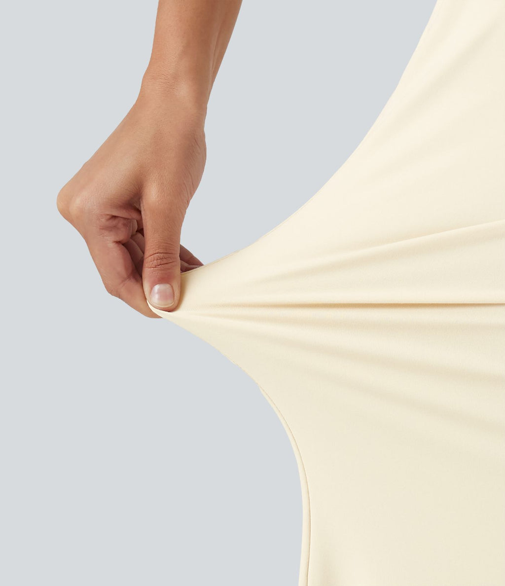 Robe maxi sirène SoftlyZero™ Plush bustier avec maintien intégré, coussinets amovibles et mesh contrasté