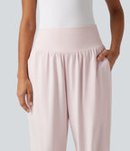 Pantalon Breezeful™ style vacances taille haute gainant 2-en-1 à bas fendu, séchage rapide et poches