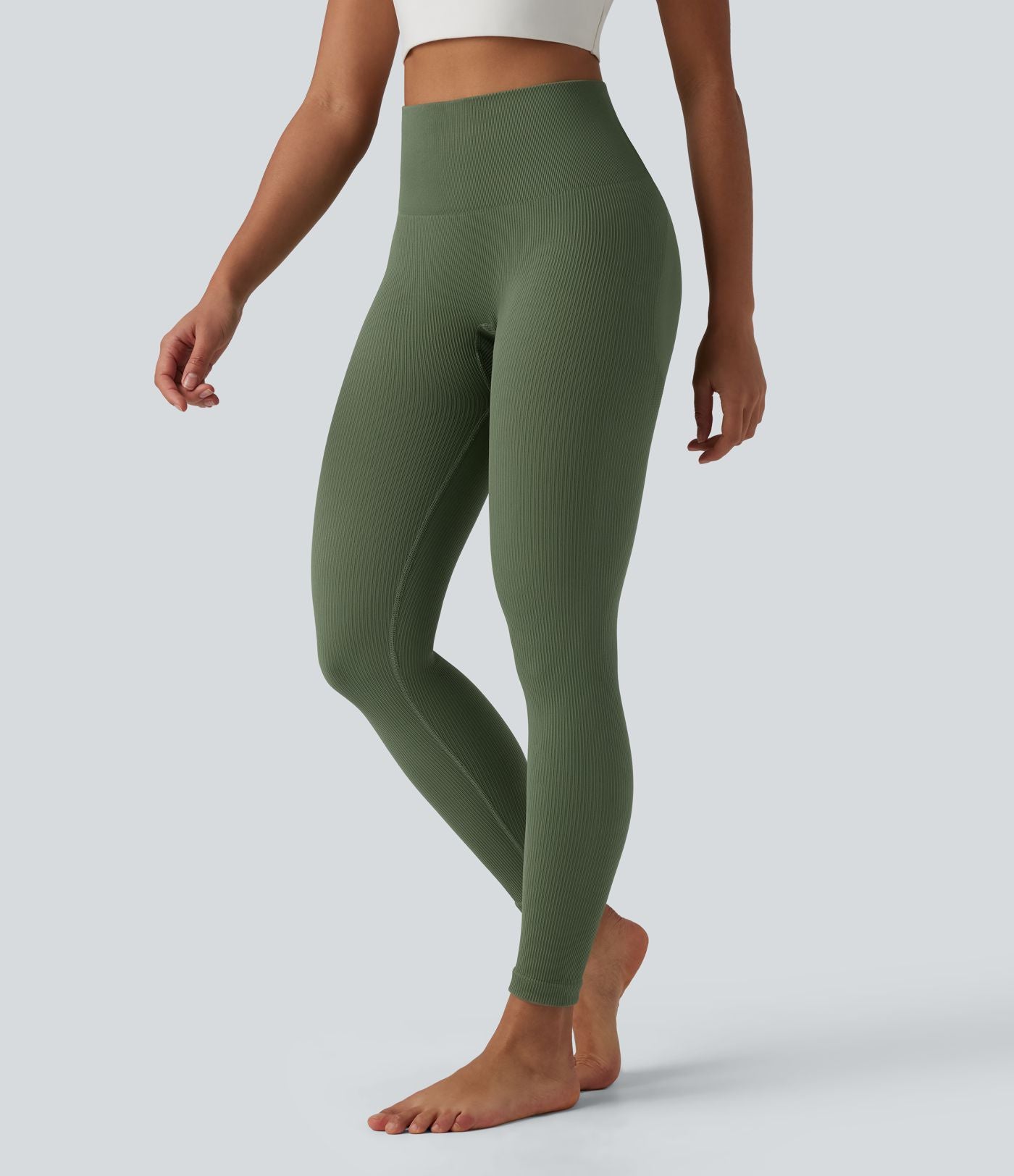 Legging de yoga 7/8 sans couture Seamless gainant et sculptant à taille haute