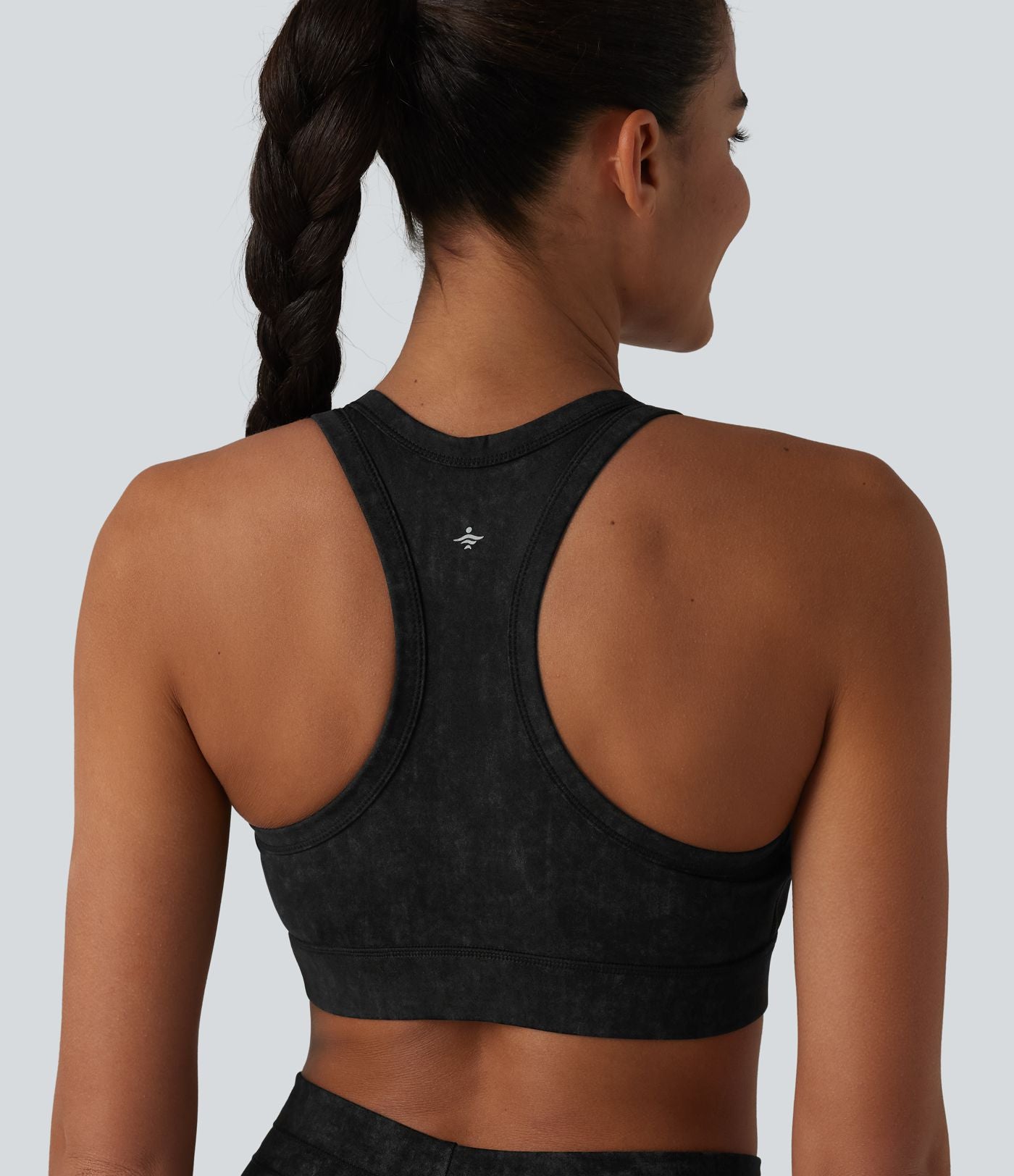 Brassière de sport col U dos nageur maintien léger