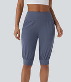 Short décontracté taille haute avec poches latérales