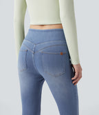 Legging 7/8 skinny en denim Halara Flex™ taille haute gainant avec poches