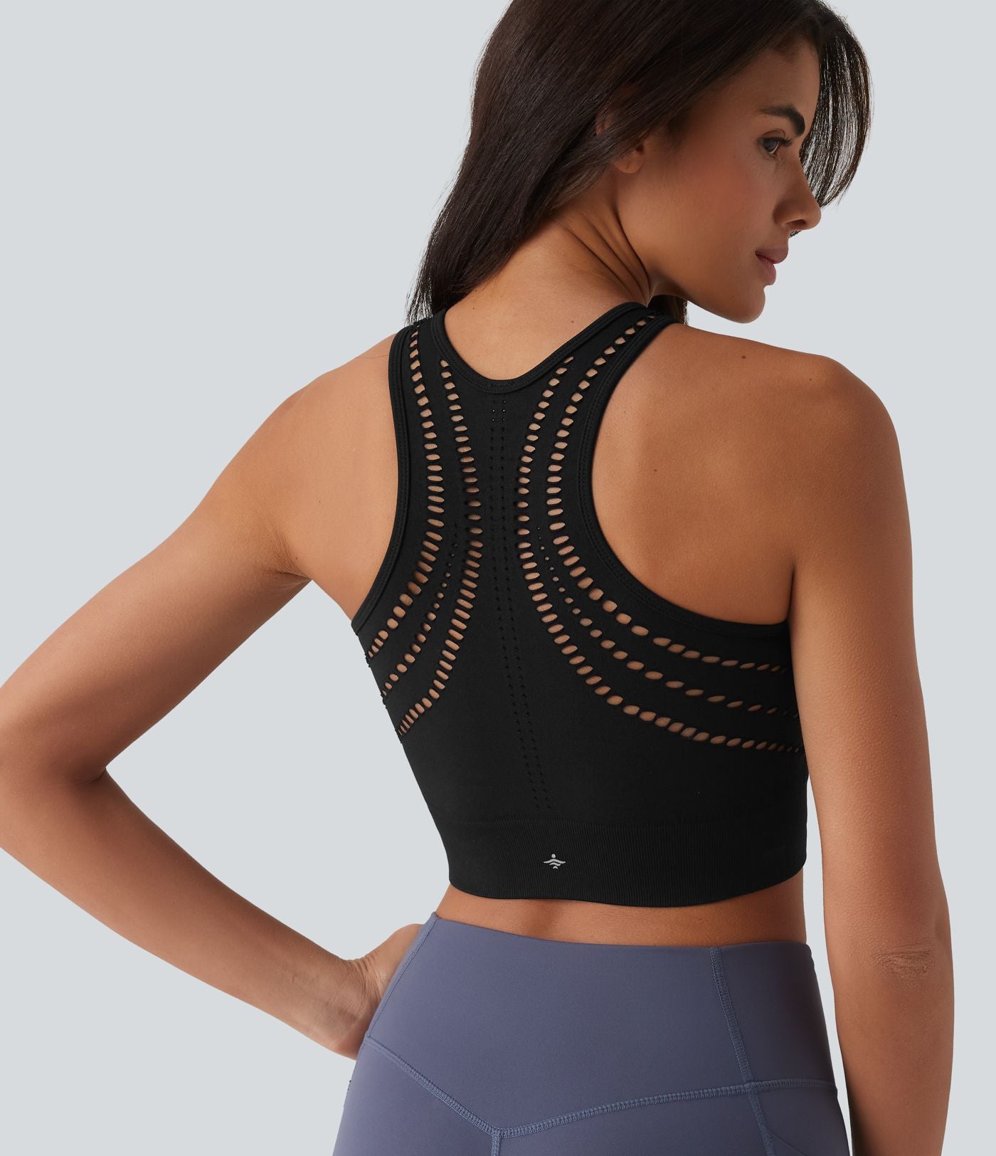 Brassière de sport yoga OneForm sans couture Flow maintien léger avec découpes et soutien-gorge intégré