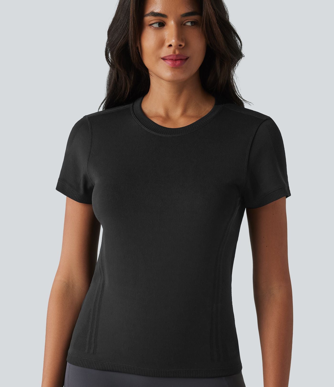 OneForm Haut de sport sans coutures col rond manches courtes en mesh respirant