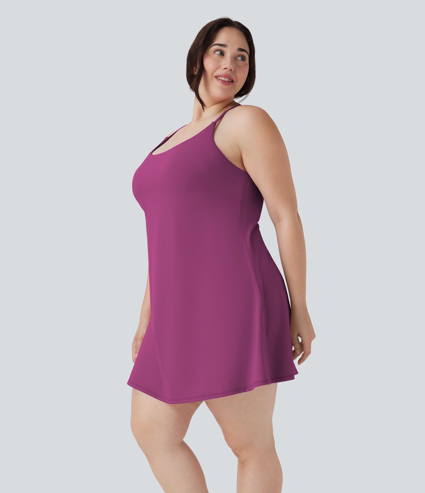 Robe de sport grande taille dos nu Softlyzero™ Plush - longueur rallongée - Easy Peasy Edition
