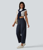 Pantalon barrel DayStretch taille haute avec poches