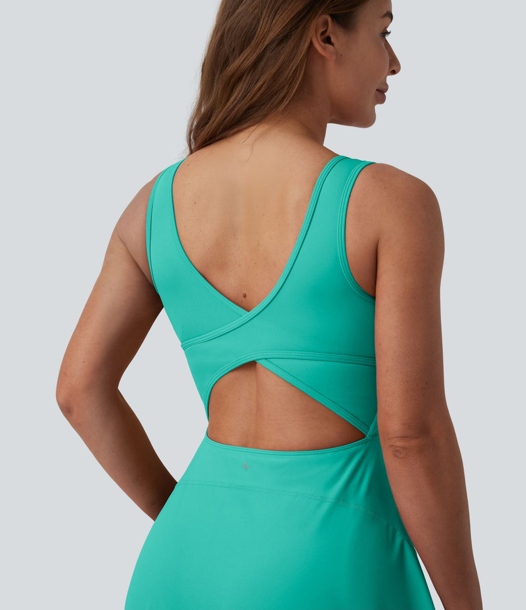 Robe de sport mini 2-en-1 SoftlyZero™ Airy col U poches effet frais InstantCool danse bonnets E-G, accès facile Easy Peasy