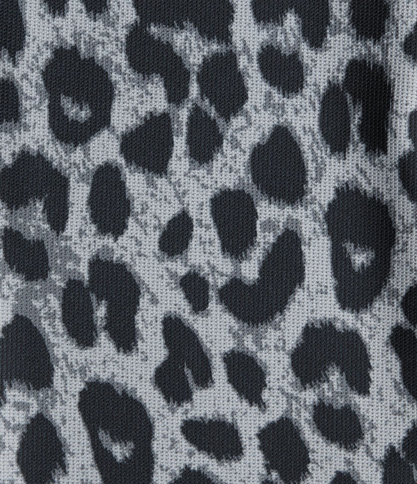 Pantalon flare taille haute en tissu gaufré imprimé léopard avec poches