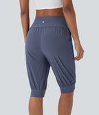 Short décontracté taille haute avec poches latérales