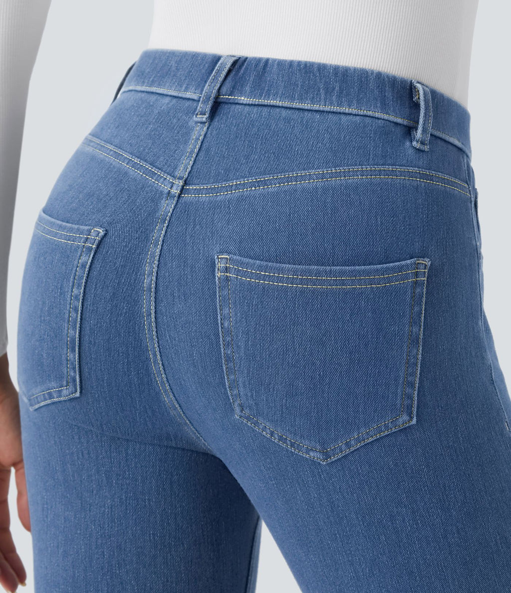 Leggings 7/8 de travail en denim taille haute avec poches Halara Flex™