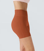 Softlyzero™ Plush Shorts 12,5cm Yoga Taille Haute Croisés Froncés