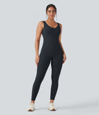 Combinaison de sport Halara UltraSculpt™ col V gainante push-up à poches