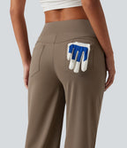 Pantalon de golf capri taille mi-haute avec poches, séchage rapide, protection solaire UPF 40+
