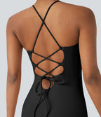 Robe moulante SoftlyZero™ Airy croisée froncée laçage effet frais InstantCool, bonnets E-G, protection solaire UPF50+