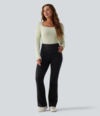Jean évasé Halara Flex™ casual gainant taille haute avec poches