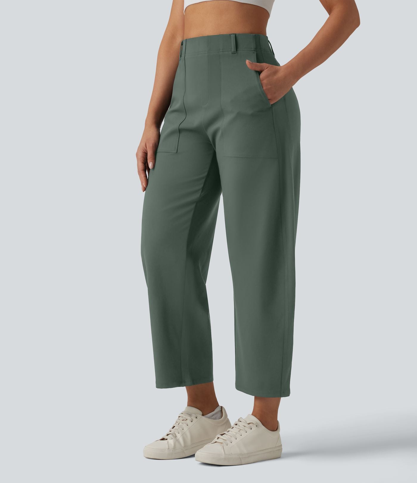 Pantalon barrel DayStretch taille haute avec poches