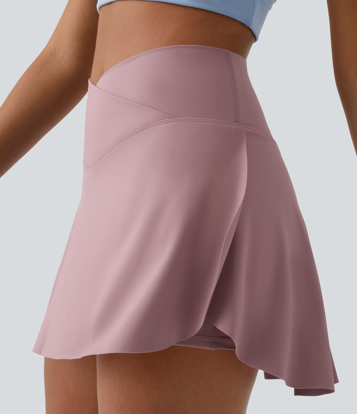 Jupe de tennis mini 2-en-1 quotidienne SoftlyZero™ Airy avec croisement, poche latérale et effet frais InstantCool, Lucid, protection solaire UPF50+