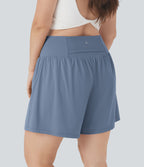 Short tailleur 2-en-1 Cool Touch yoga taille très haute Softlyzero™ Airy grande taille 17,5 cm avec poches