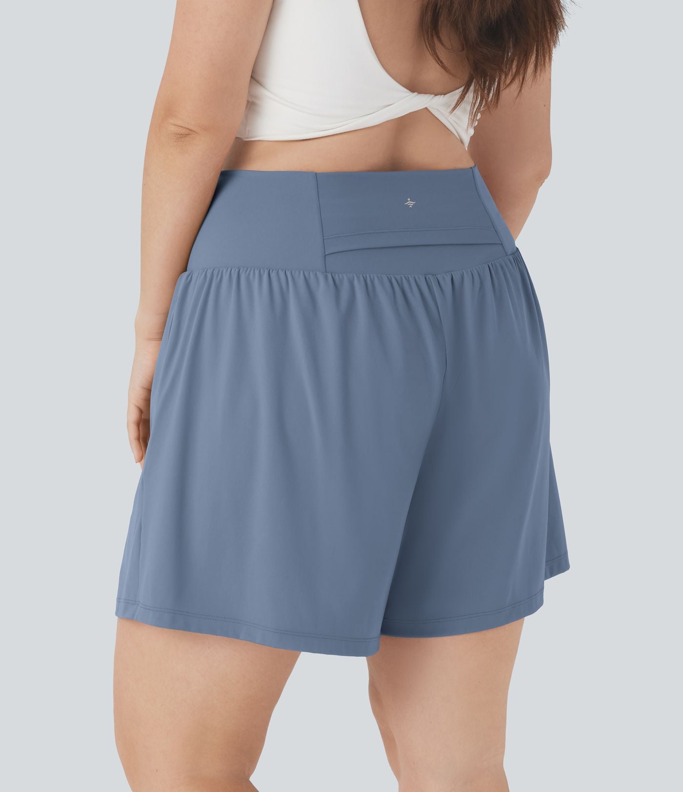 Short tailleur 2-en-1 Cool Touch yoga taille très haute Softlyzero™ Airy grande taille 17,5 cm avec poches