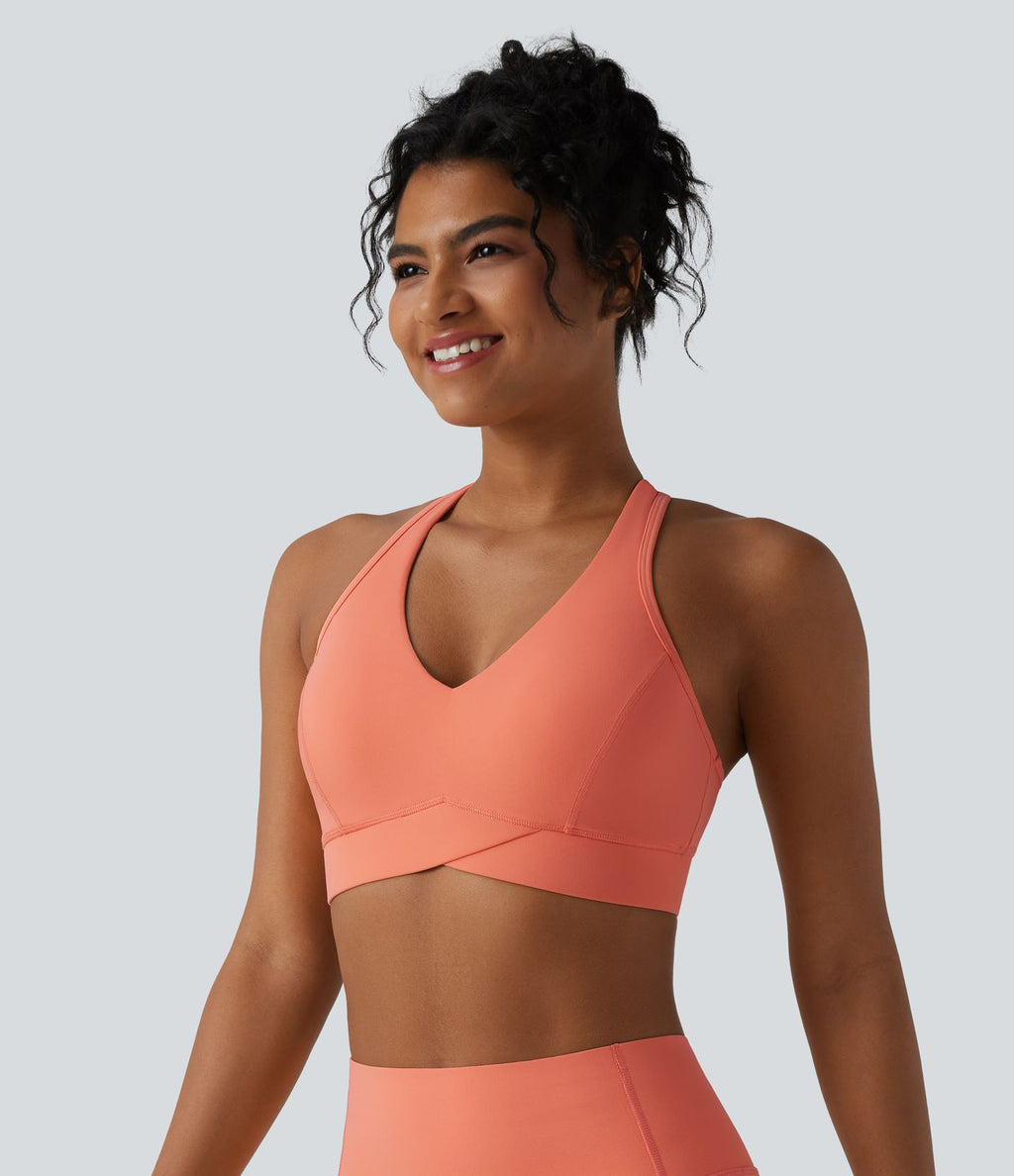 Brassière de sport entraînement Halara UltraSculpt™ soutien intermédiaire col V dos nageur bonnets A-C