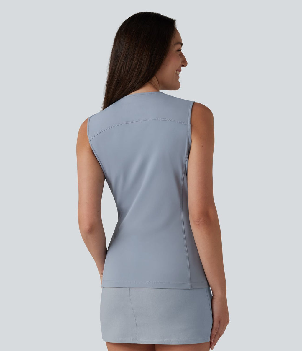 Gilet décontracté SoftlyZero™ Airy à col V et effet frais InstantCool