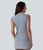 Gilet décontracté SoftlyZero™ Airy à col V et effet frais InstantCool