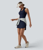 Haut de sport tennis SoftlyZero™ Airy dos nageur à fronces effet frais InstantCool, protection solaire UPF50+