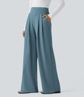 Pantalon de travail droit Halara Flex™ taille haute gainant en crêpe avec poches