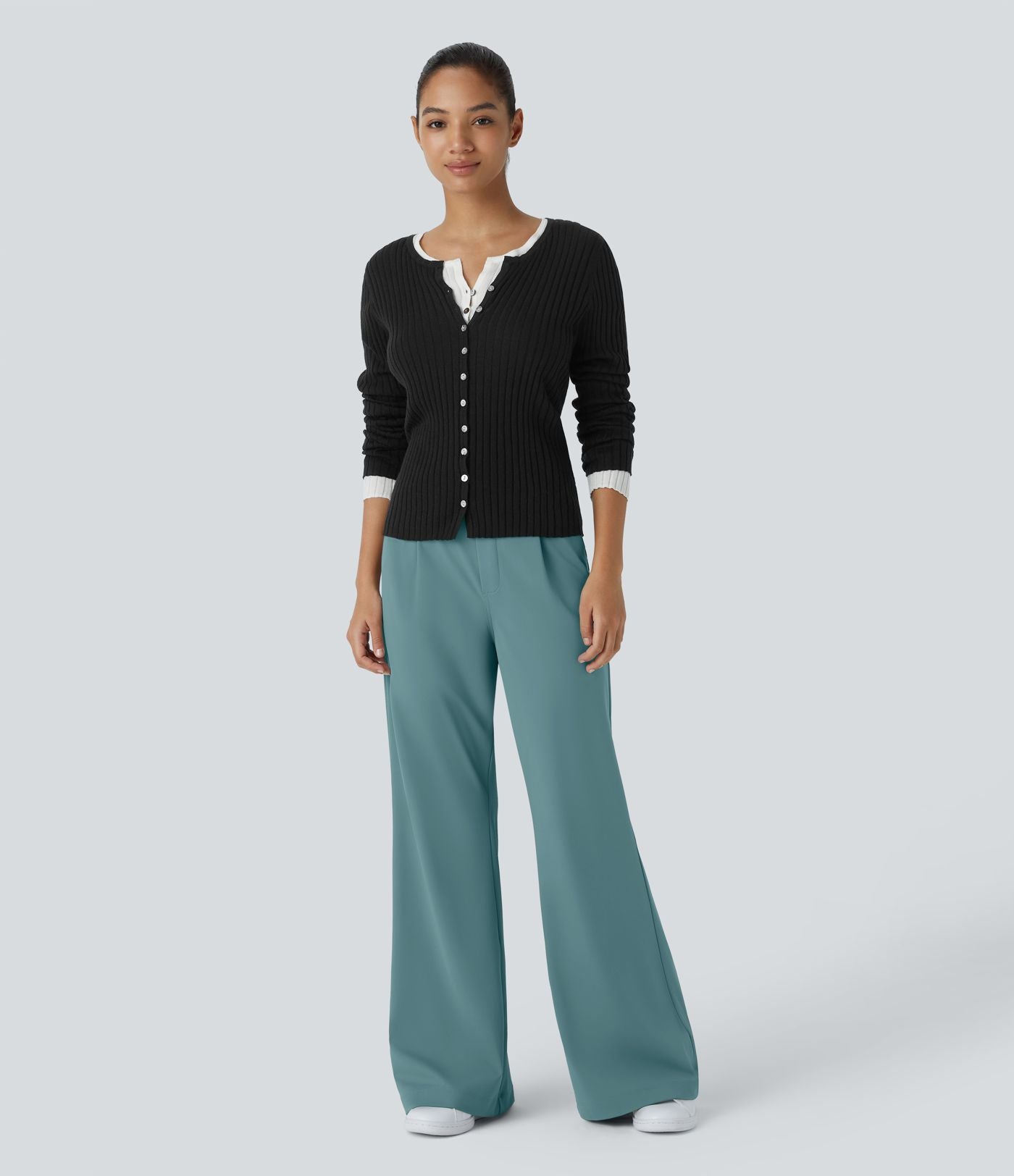 Pantalon tailleur évasé taille haute Halara Flex™ DayStretch avec poches
